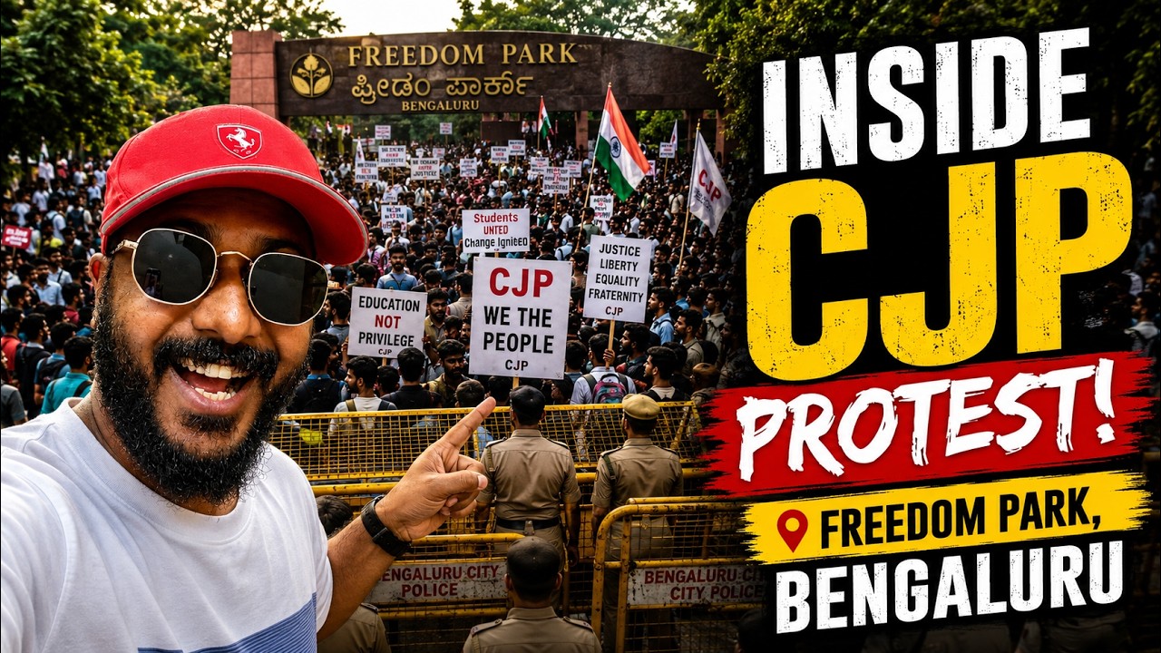 Inside Bengaluru's CJP Protest 🇮🇳 | Freedom Park (Jantar Mantar) Vlog | Students Speak Out