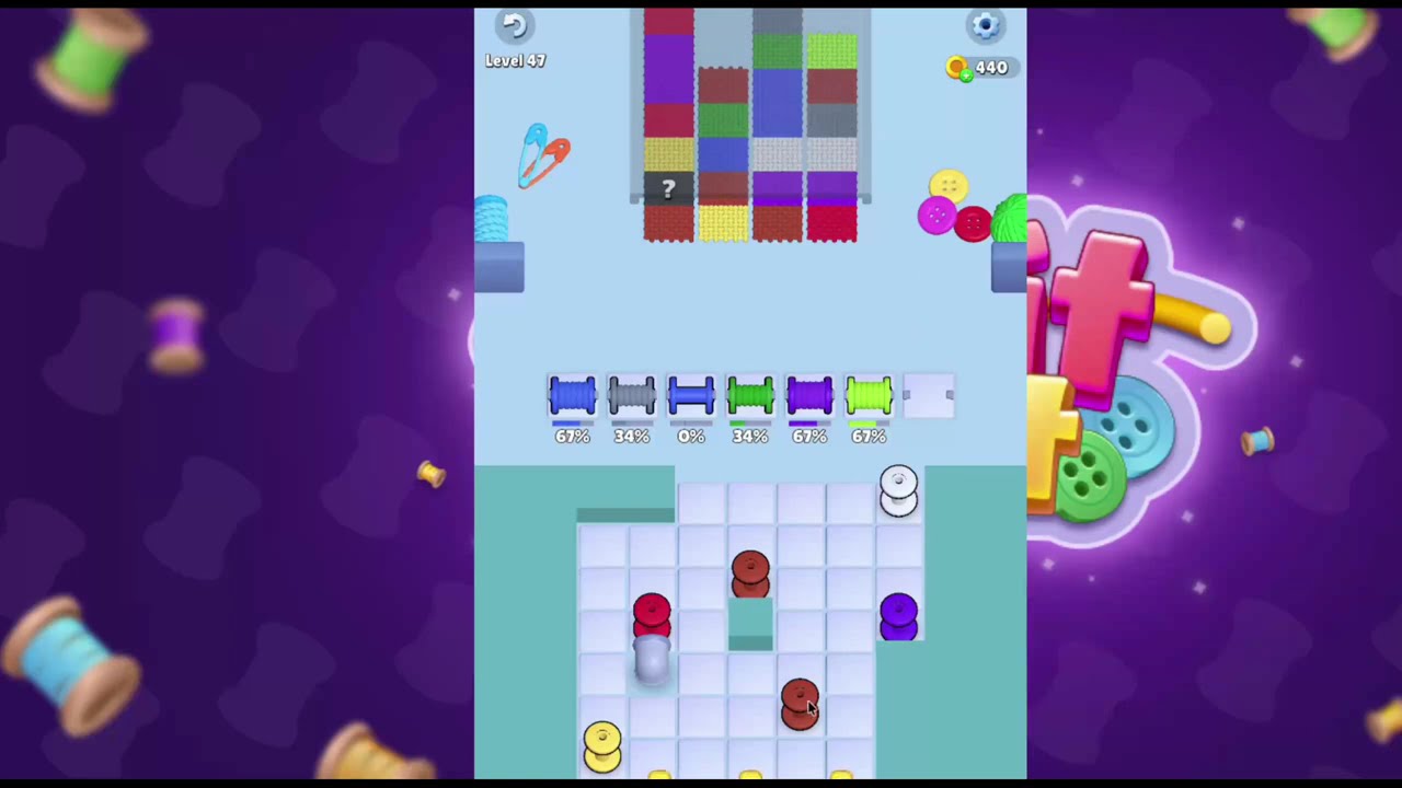 Knit Out Game Hindi Gameplay | Stage 47 - 48