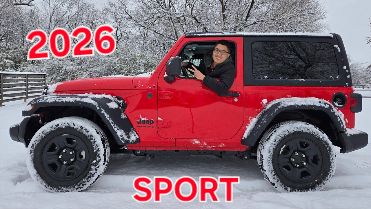 ПЕРВЫЙ ВЗГЛЯД: Jeep Wrangler SPORT 2026 года (2-дверный) в цвете Firecracker Red