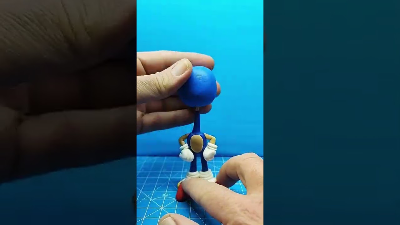 SONIC!⚡(Argilla polimerica 😉). #fimo #fimotutorial #sonic #sonicthehedgehog #shorts