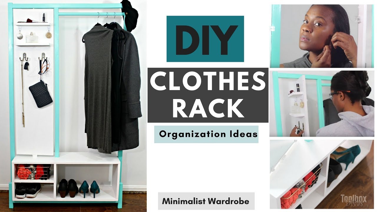 DIY Minimalist Clothes Rack | Closet Organization Ideas (2018)