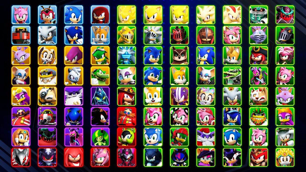 Sonic Forces Speed Battle: All 88 Characters Gameplay