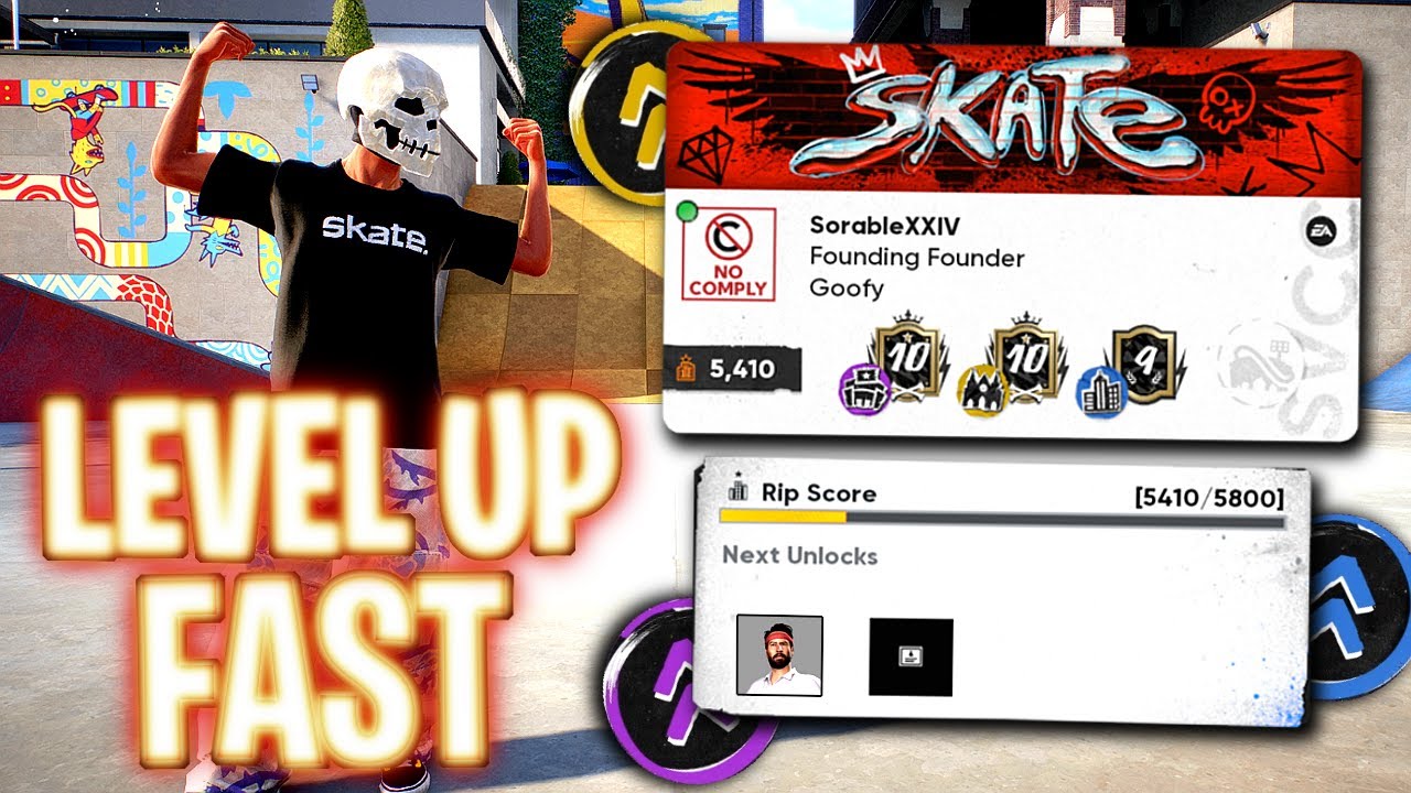 How To Level Up FAST In Skate. Early Access! (Rank, Rips, Rip Score)