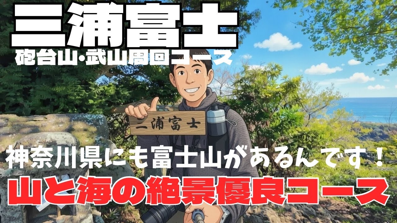 【三浦富士】神奈川県にも富士山があるんです！砲台山・武山周回コース