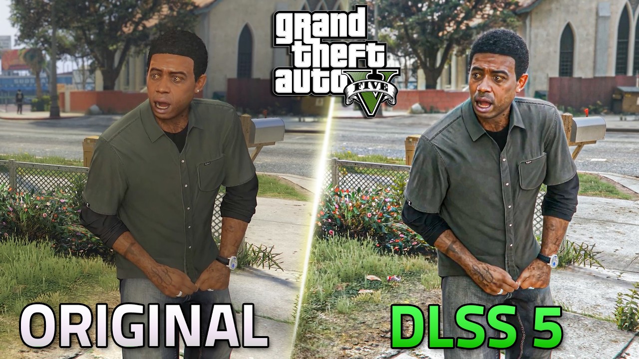 GTA 5 Enhanced vs DLSS 5 &ndash; The Characters Look INSANE! 😳 | ON vs OFF Graphics Comparison