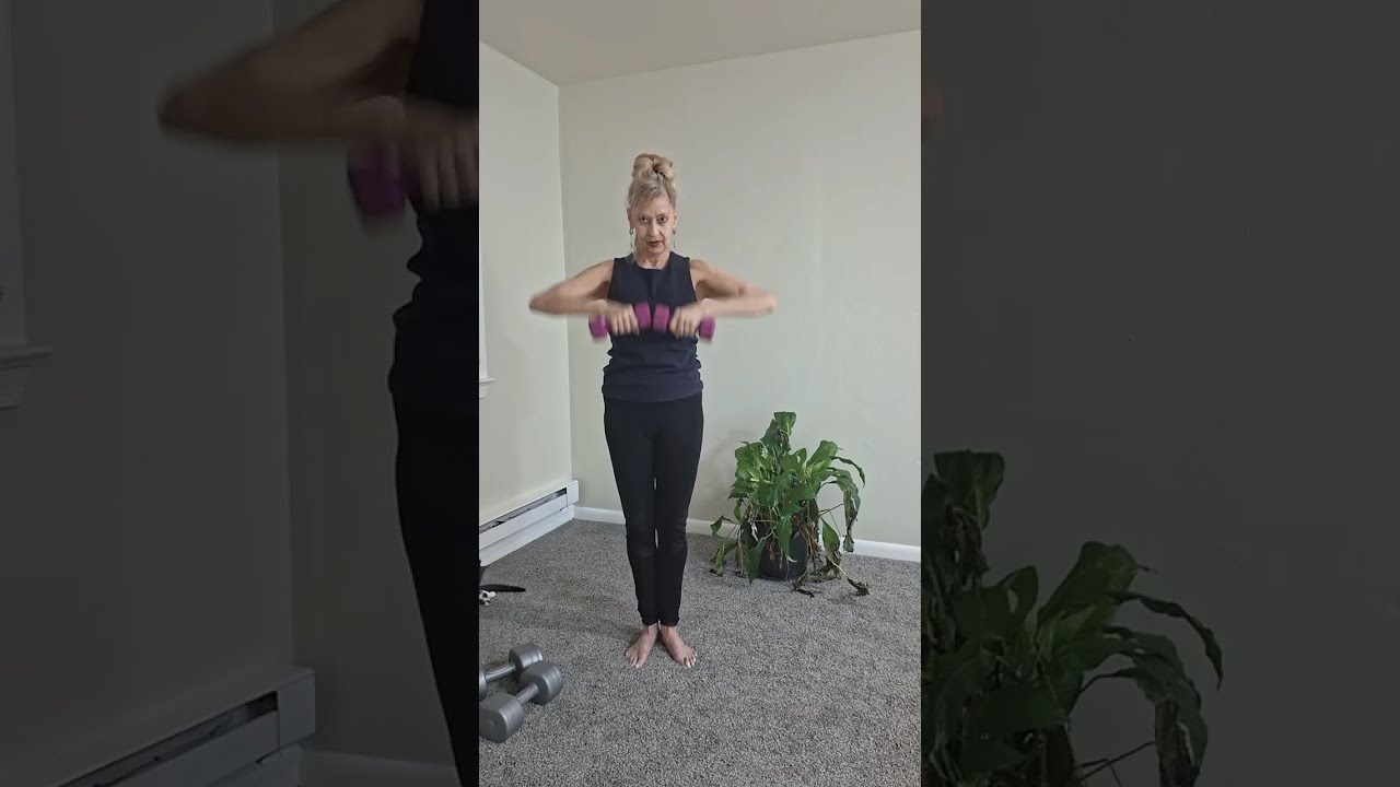 Lower and Upper Body workout with Senior Patty ( weights for arms) #bodysculpting #strength 