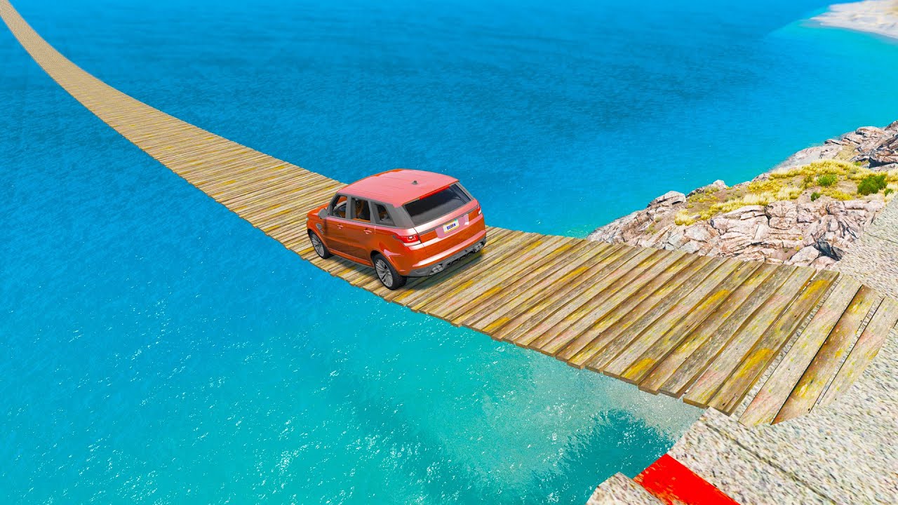 Cars vs Suspension Bridge – BeamNG.Drive