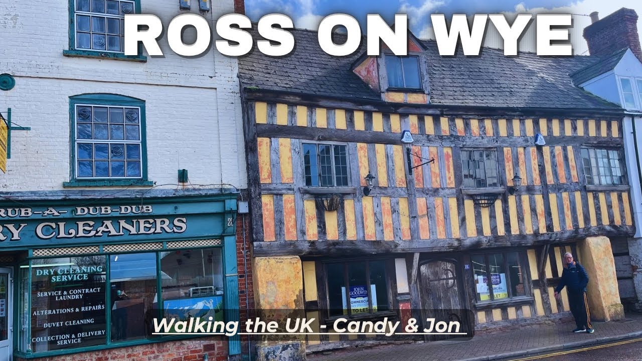 Herefordshire Walking Tour P3 🇬🇧 Riverside Walk & Historic Streets - ROSS ON WYE in Spring 
