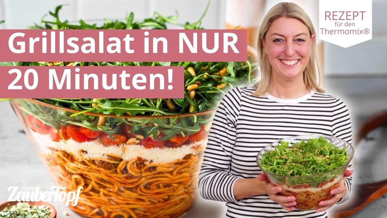 😍🍝 Schnell & köstlich: Italienischer Spaghetti-Schichtsalat | Thermomix® Rezept