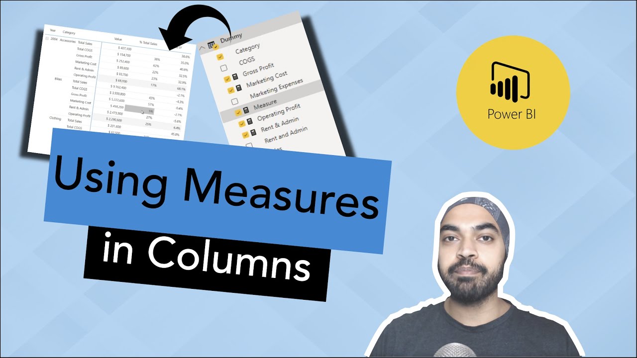 Use Measures in Columns of a Matrix Visual