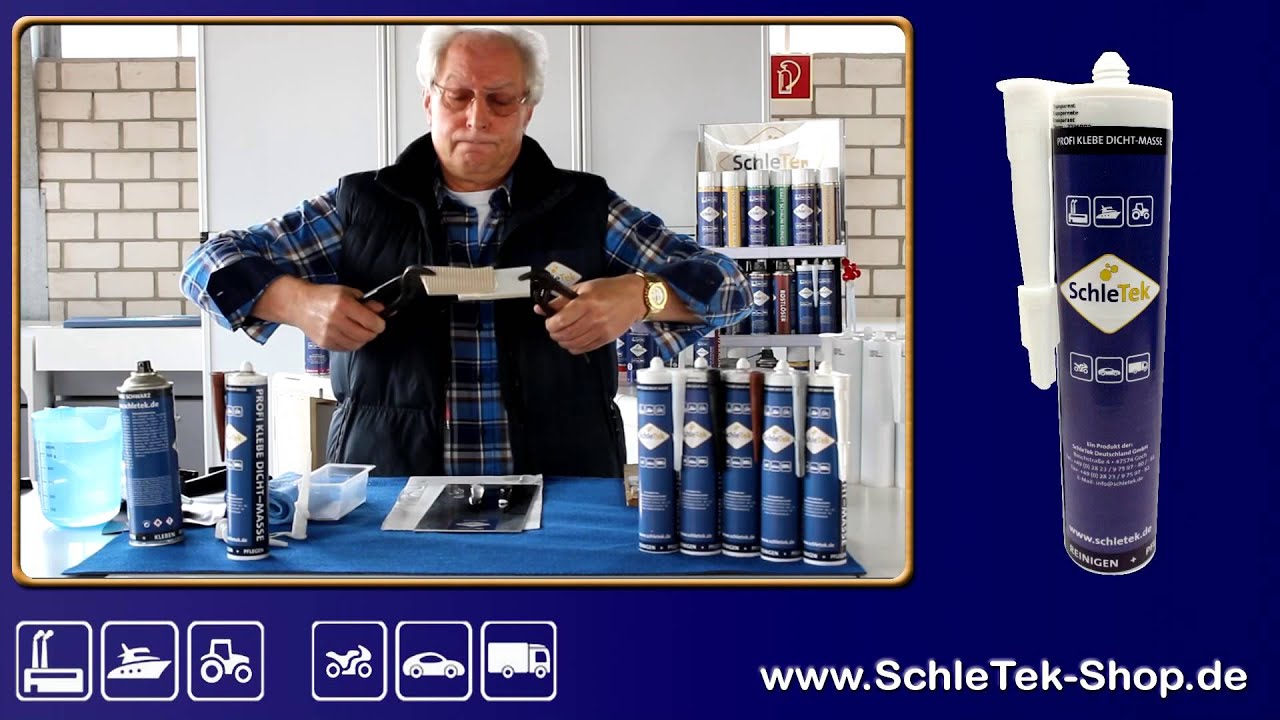 Die SchleTek Universal-Klebedichtmasse kann sogar unter Wasser verarbeitet werden