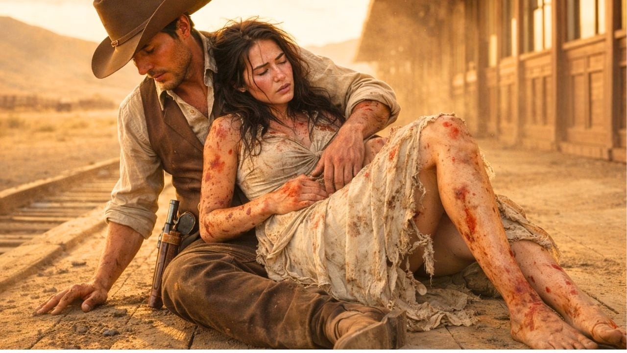 Barefoot and Fainting at the Platform, She Thought It Was Over—Then a Cowboy Stepped In