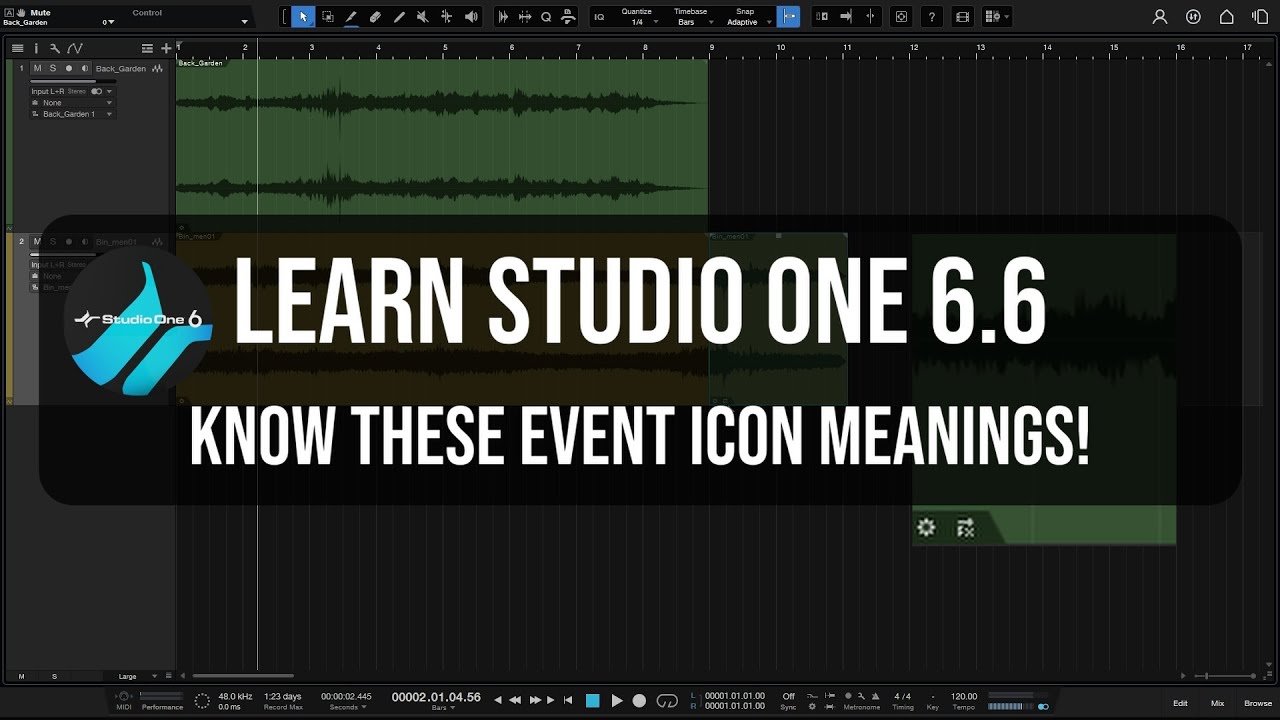Learn Studio One 6.6 | Know these Event Icon Meanings!