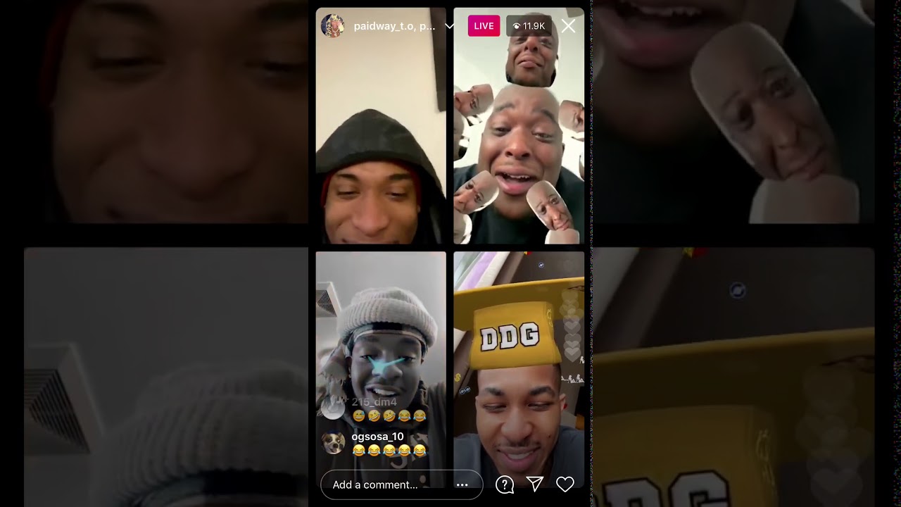 DDG, Dub, T.O. and Poudii roasting each other on IG Live