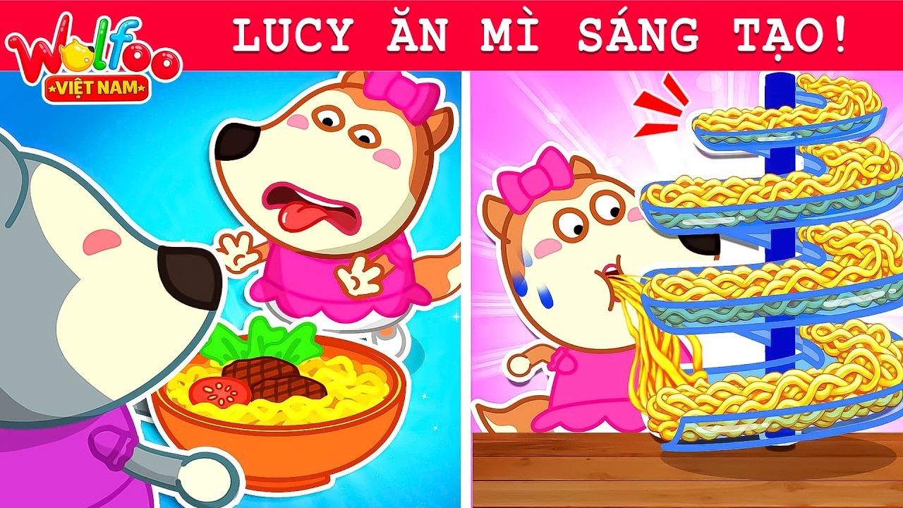 Wolfoo Việt Nam ⭐ Lucy Xây Cầu Trượt Mì?! Cuộc Phiêu Lưu Tại Cửa Hàng Mì 🍜 Hoạt Hình Thiếu Nhi
