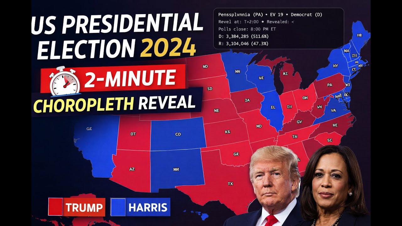 The Race to 270 US Election 2025 Vote Count Animation