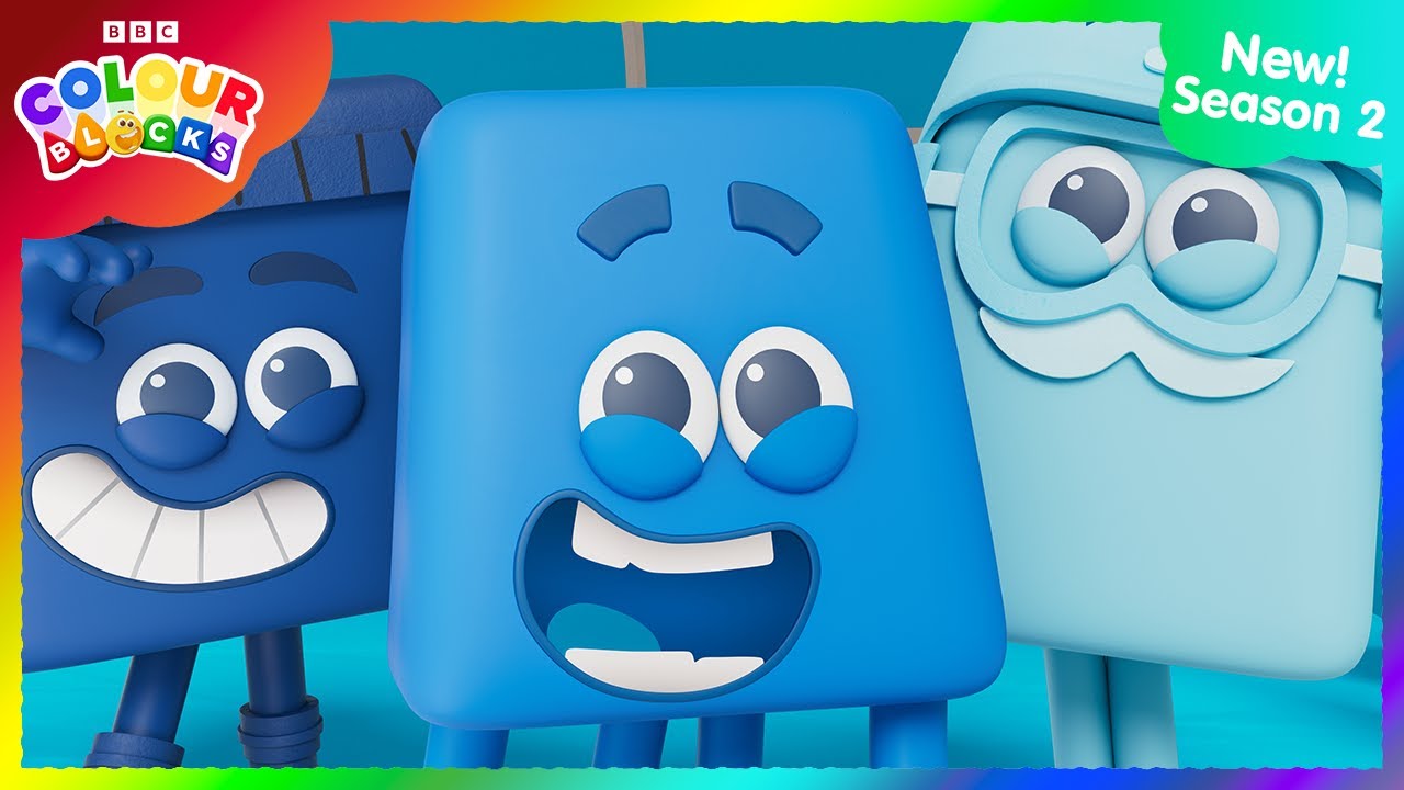 Deep Blue and Sky Blue | FULL EPISODE - S2 E6 | Kids Learn Colours | Colourblocks