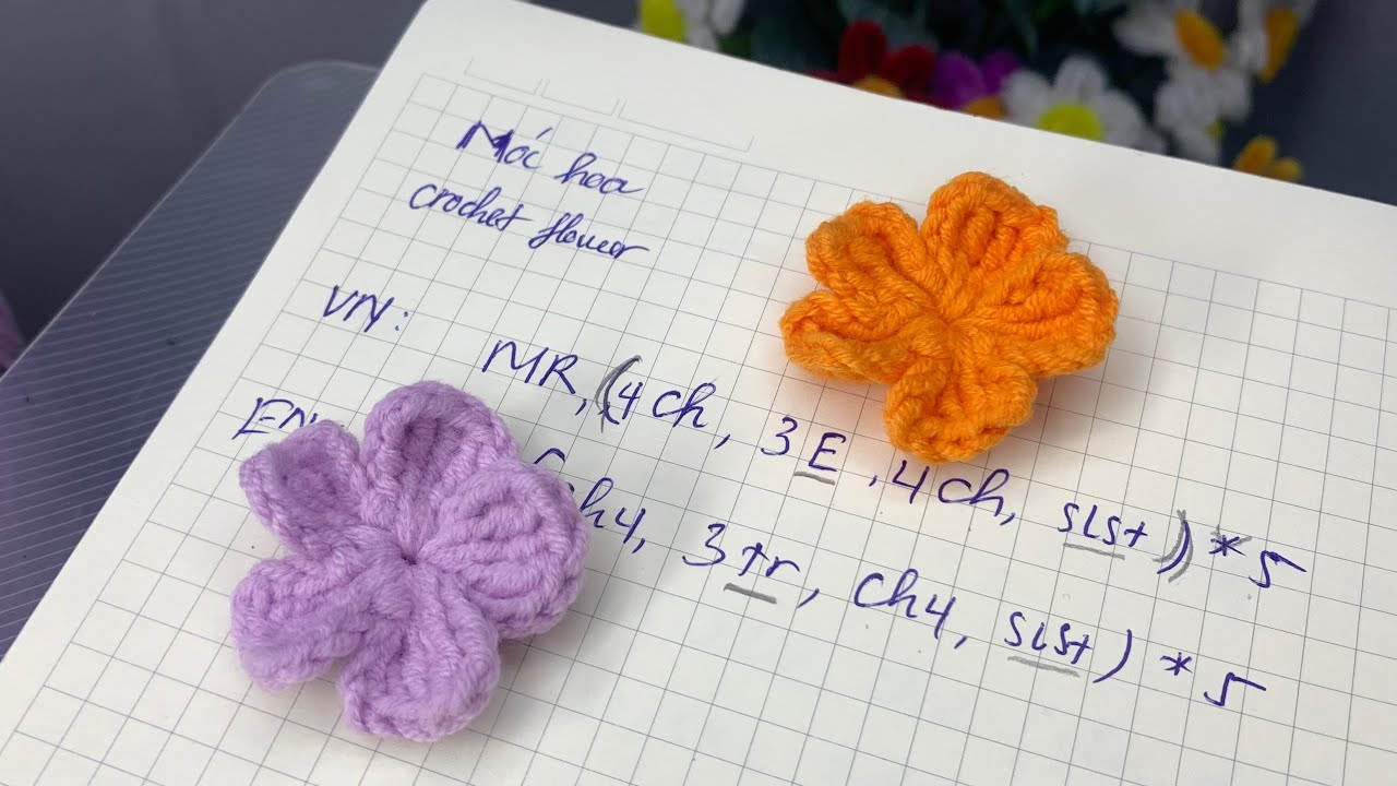 🧶 How to Read Crochet Charts for Beginners| 📖 Luyện Đọc Chart Móc Len | Móc hoa len