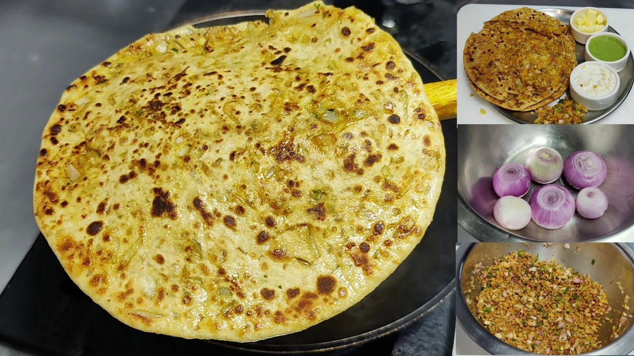 बेहद स्वादिष्ट प्याज़ पराठा बनाने का सीक्रेट तरीका/Dhaba Style Onion Paratha/breakfast/Chef Ashok