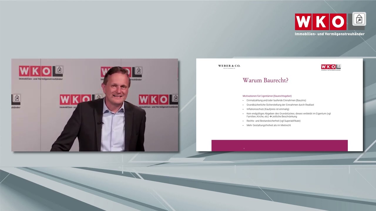 ImmoWebinar - Das Baurecht in der Projektentwicklung (Mag. Klaus Pfeiffer, Bakk., LL.M.)