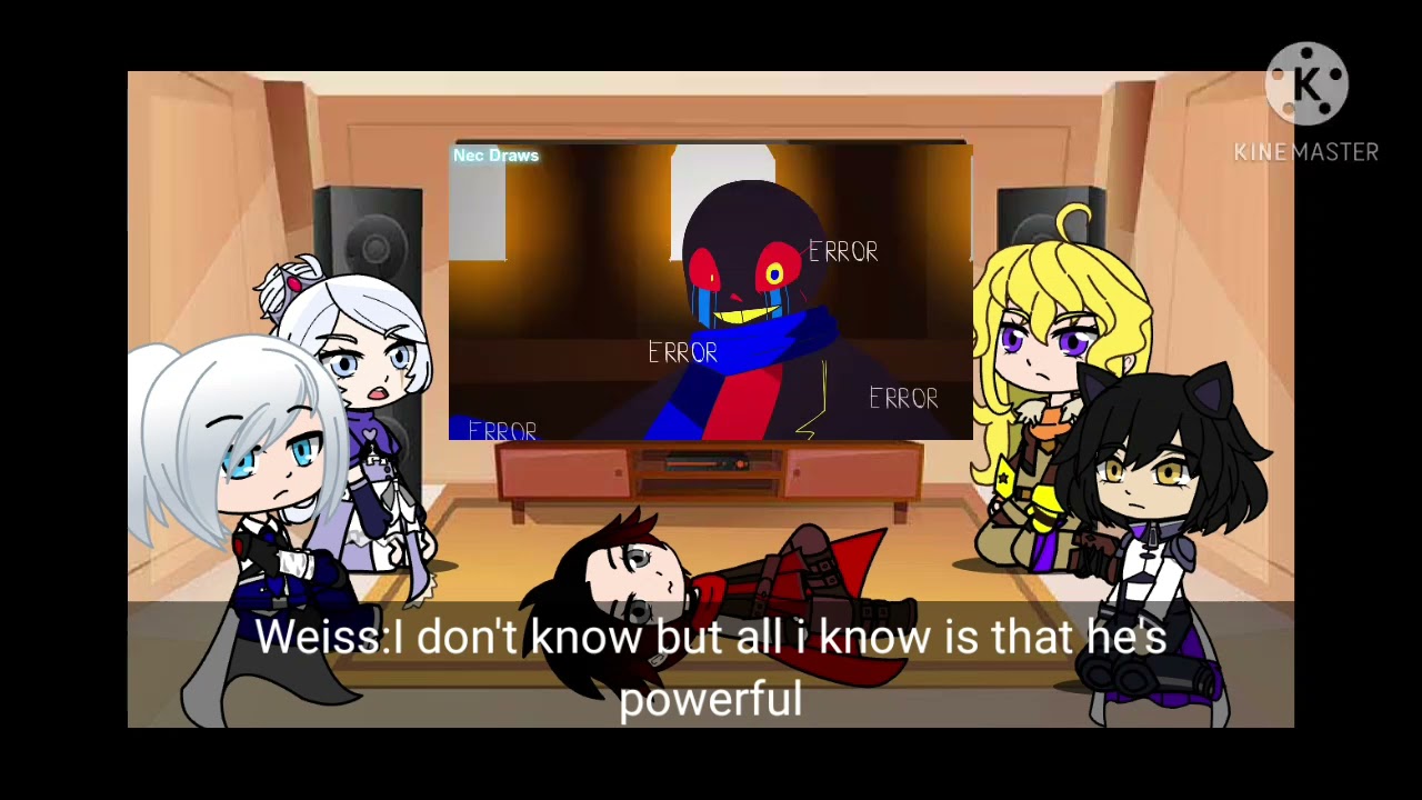 [Team rwby reacts to last breath sans vs error sans] [Gacha club reaction video]