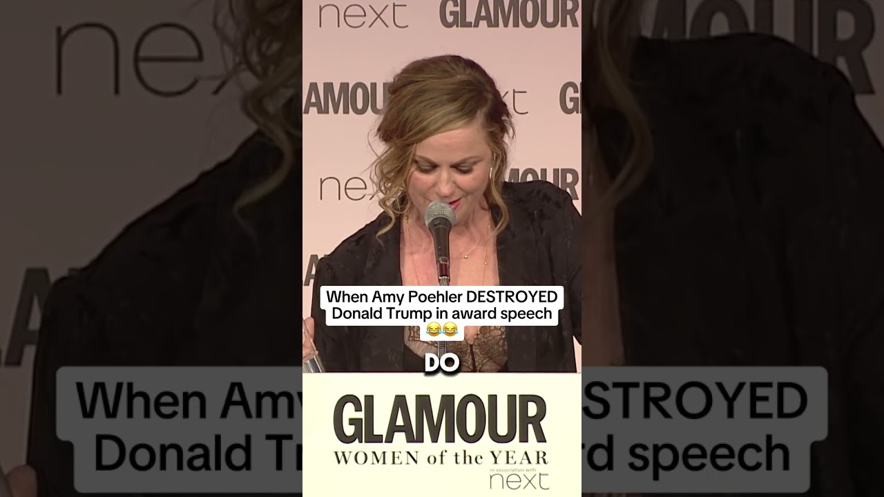Amy Poehler CLOWNS Trump in award speech #amypoehler #trump #democrat