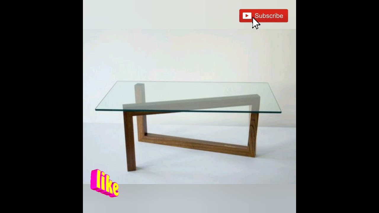 wooden glass table design// tea table//center table