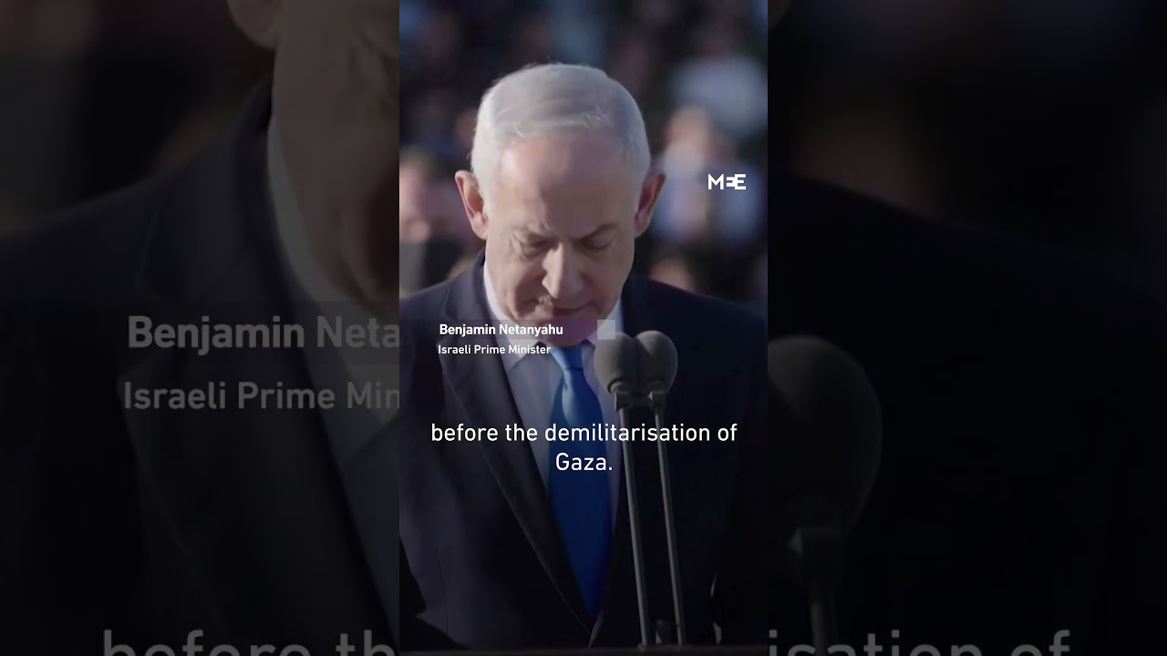 Netanyahu says &lsquo;no reconstruction of Gaza before demilitarisation&rsquo;