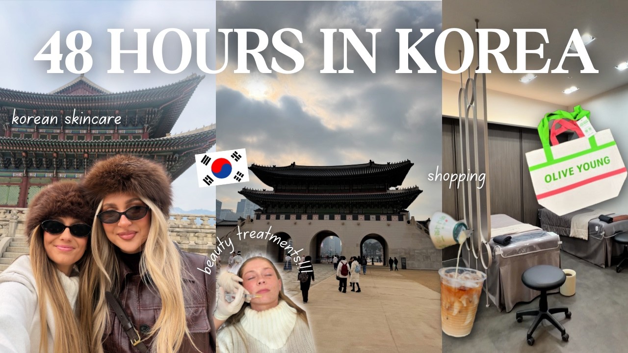 TWO DAYS IN KOREA // trapped in the airport, skin treatments, traveling with @CarrieAnn !!!