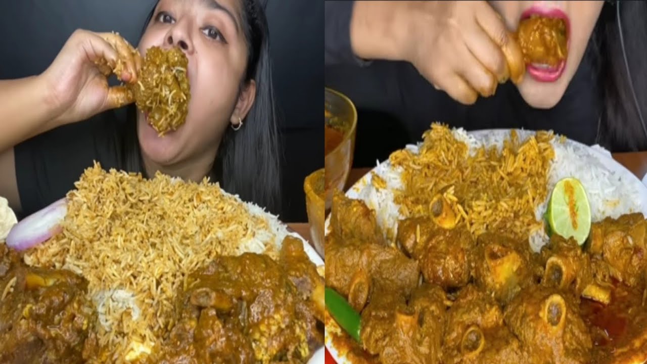SPICY🔥MUTTON CURRY EATING MUKBANGERS || ASMR EATING|| BIG BITES