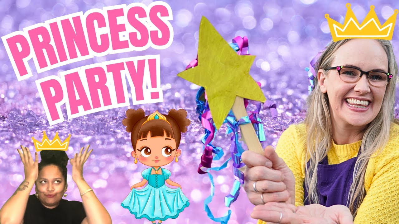 PRINCESS PARTY CRAFTS with ASL SIGN LANGUAGE | Easy DIY a WAND, TIARA and TUTU SKIRT! | Costume Idea