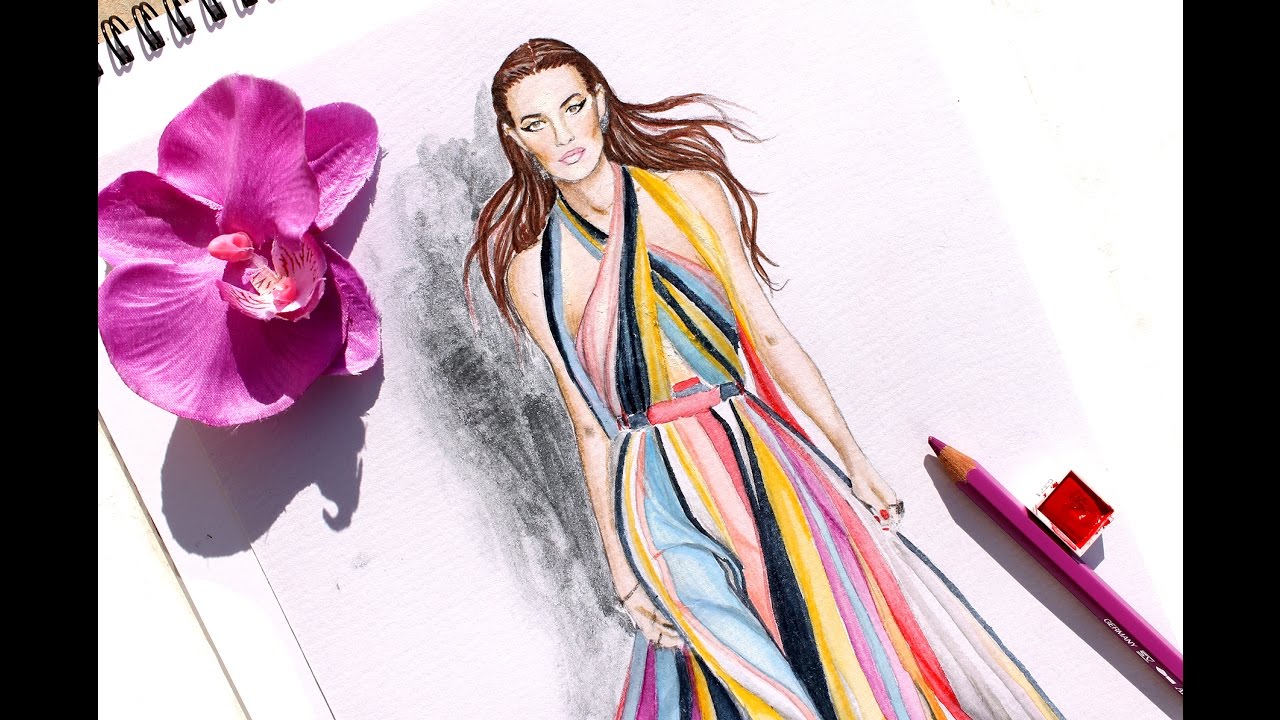 Fashion Illustration - Elie Saab spring summer 2017 | Nina Mid Illustrations
