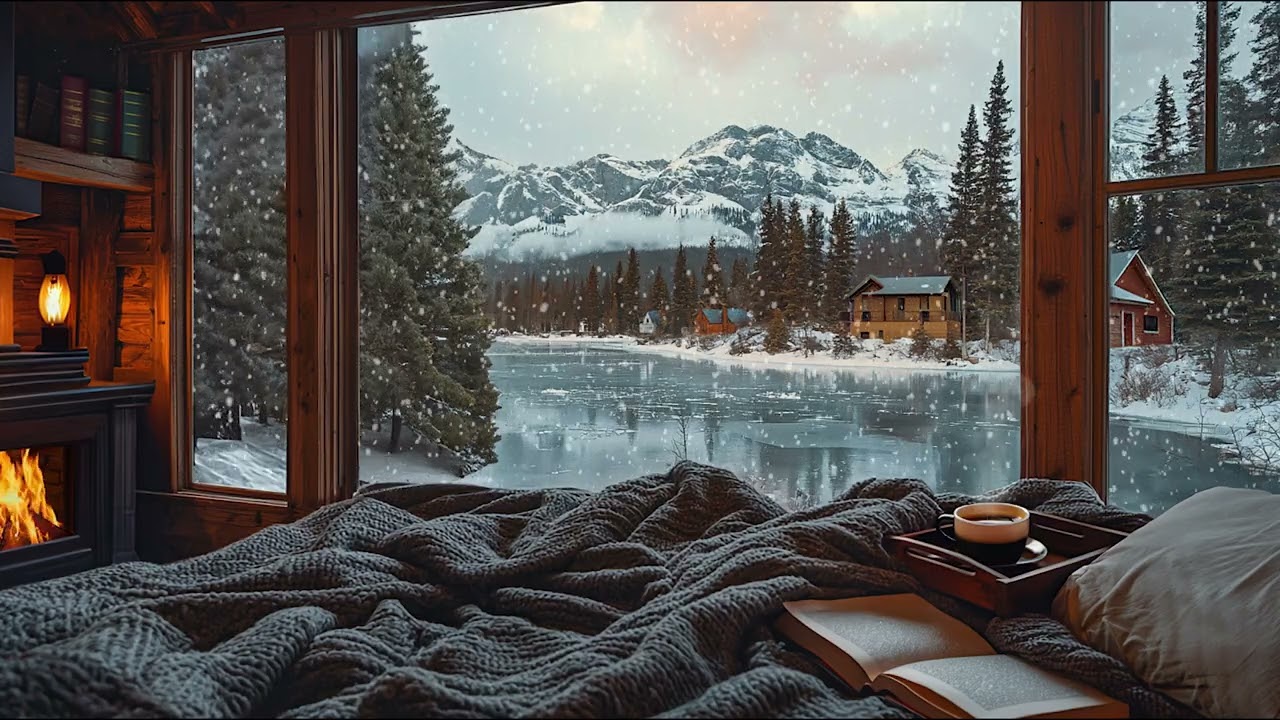 Cozy Winter Cabin Retreat | 🏔️ Lake Views, Coffee & Crackling Fire