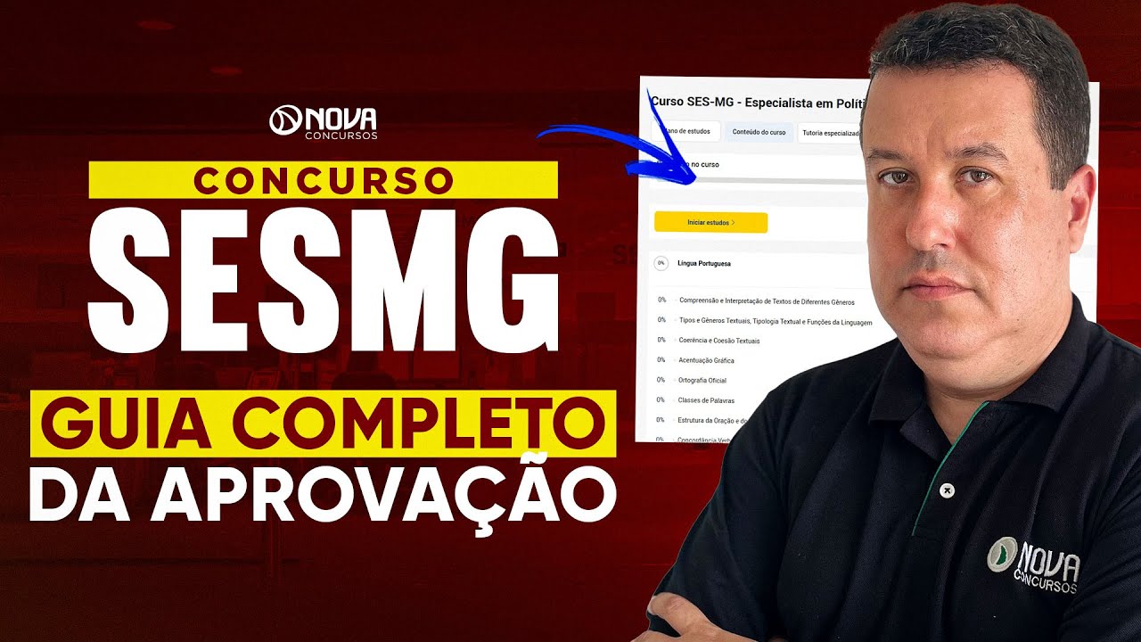 Concurso SES MG 2026: Plano de Estudos Completo Passo a Passo✅