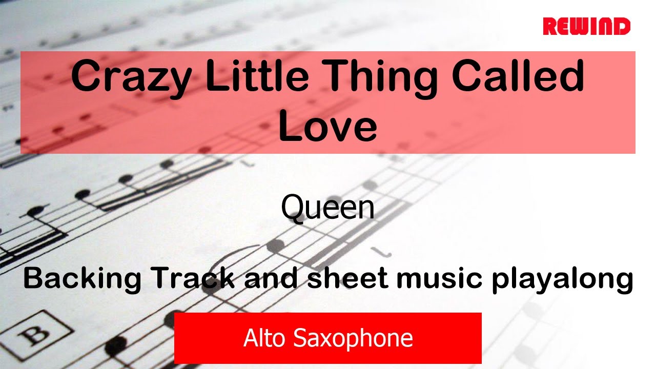 Crazy Little Thing Called Love : Queen : Alto Sax Playalong Backing Track