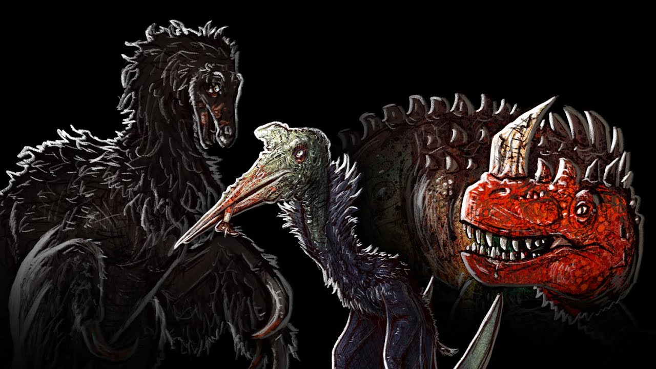 Dinosaurs and Horror Hybrids - April Procreate Art