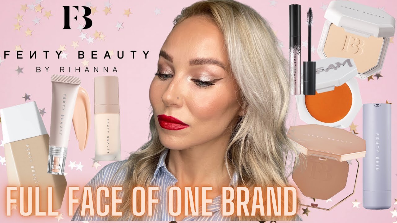 FULL FACE OF FENTY BEAUTY  on OILY SKIN / Powder Foundation, Fenty Skin Tint, Cream Bronzer & more