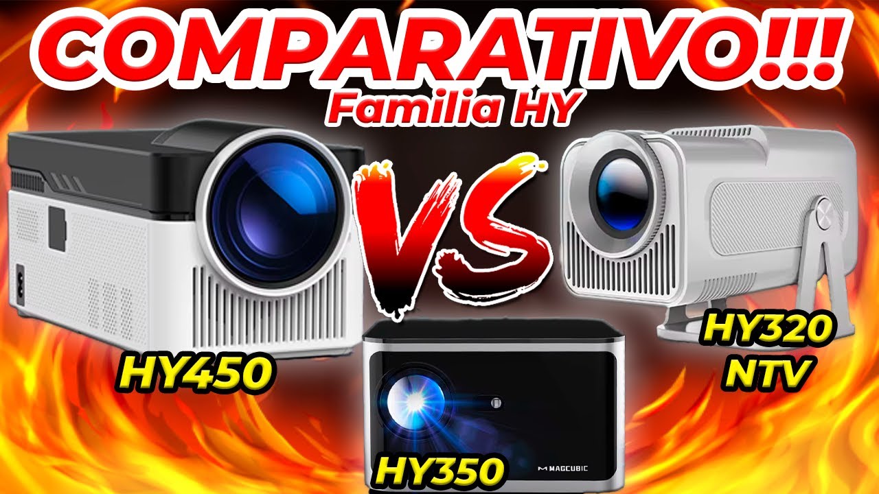 [2025]Qual é o melhor projetor? HY450 vs HY320 NTV vs HY350.  Comparativo Completo!!!