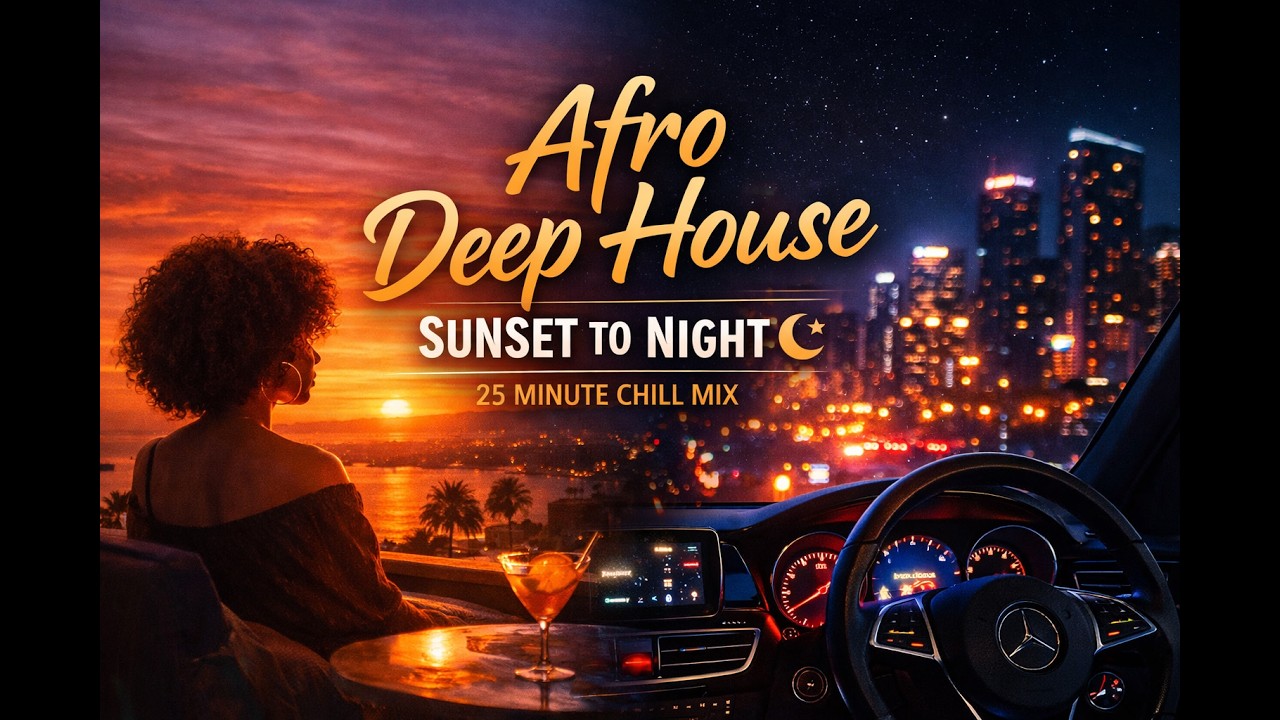 Afro Deep House Sunset Mix 🌅 Smooth Jazzy Night Drive