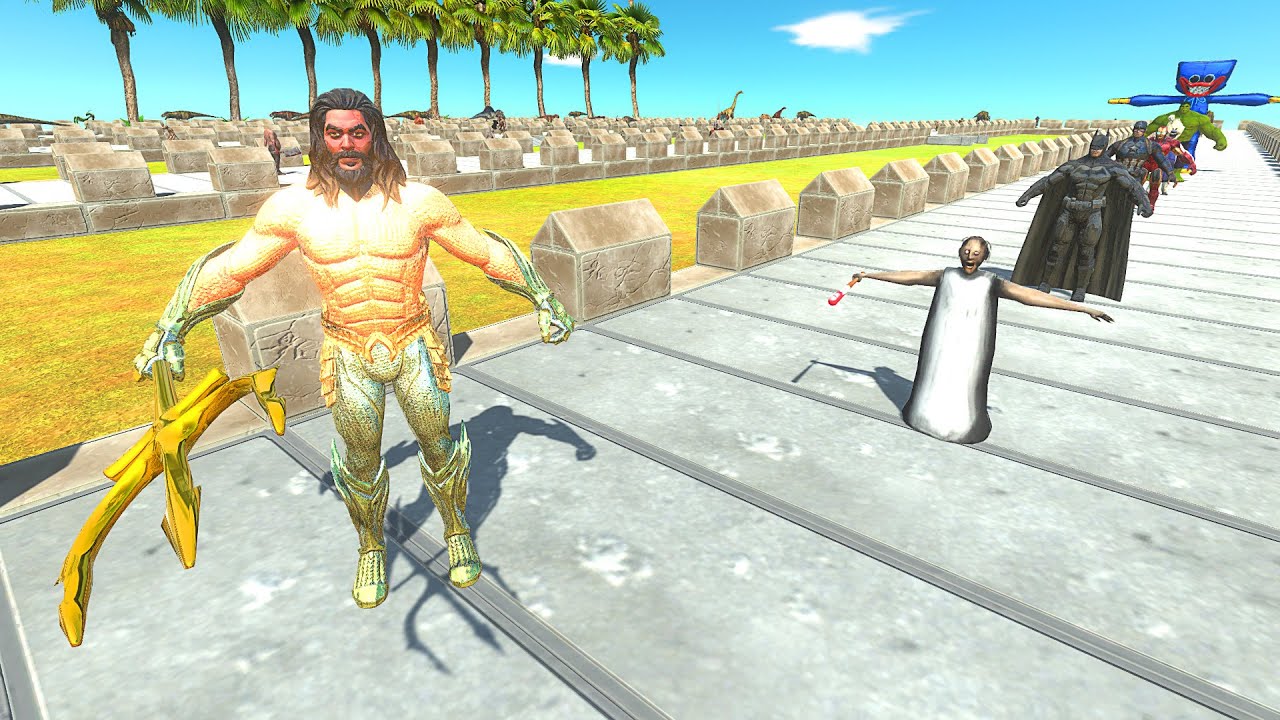 AQUAMAN COCONUT ISLAND DEATH RUN - Animal Revolt Battle Simulator