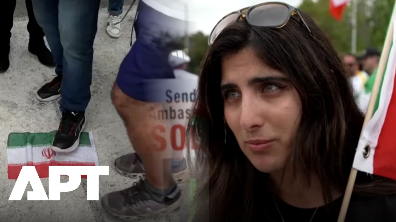 &laquo;Наши сердца с Ираном&raquo; &mdash; протестующие на митинге у стадиона Чемпионата мира по футболу FIFA | APT
