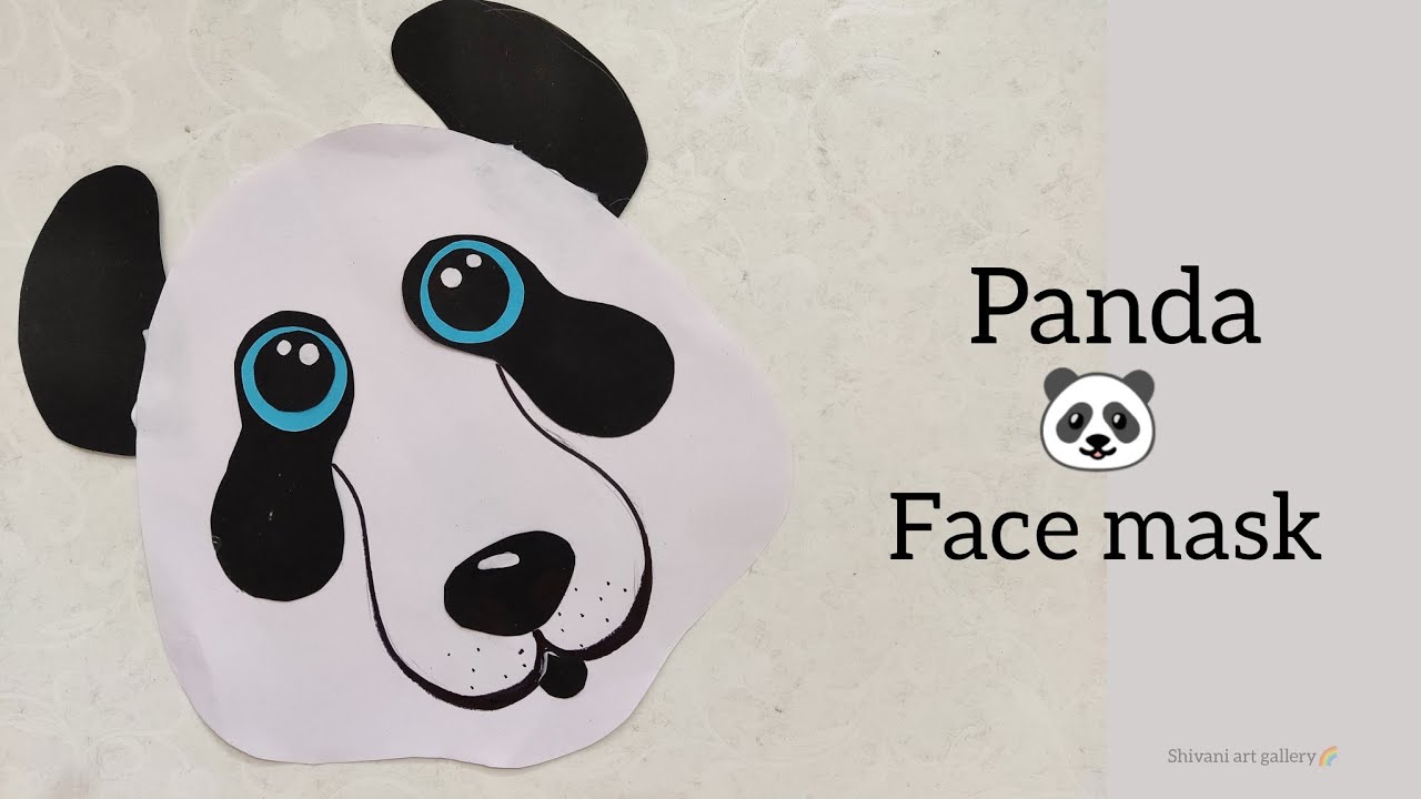 Panda face mask | Animal mask | Panda mask | Paper mask | Paper craft | Art and craft | panda craft