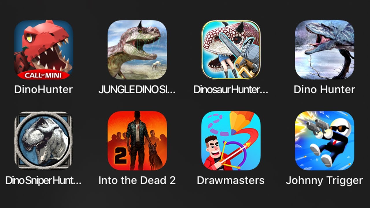 Dino Hunter,Jungle Dinos Hunting,Dinosaur Hunter,Dino Sniper Hunt,Into The Dead 2,Draw Masters
