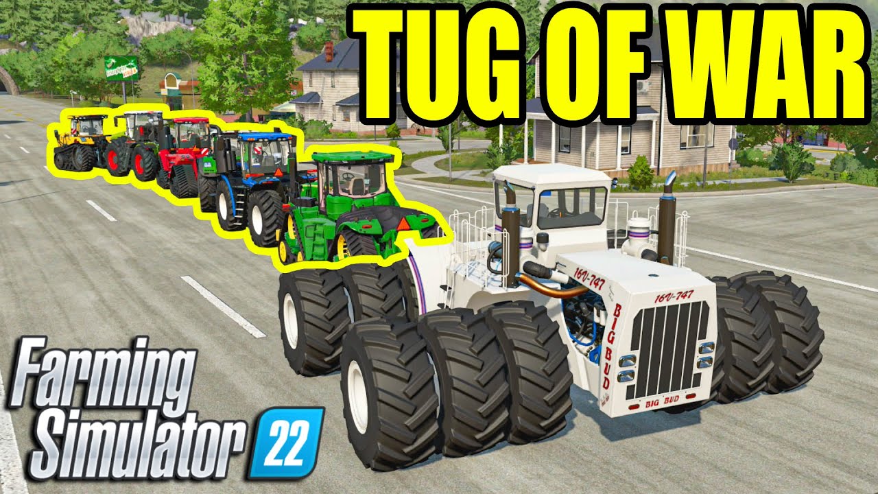 BIG BUD vs ALL BIG TRACTORS - TUG OF WAR : Farming Simulator 22