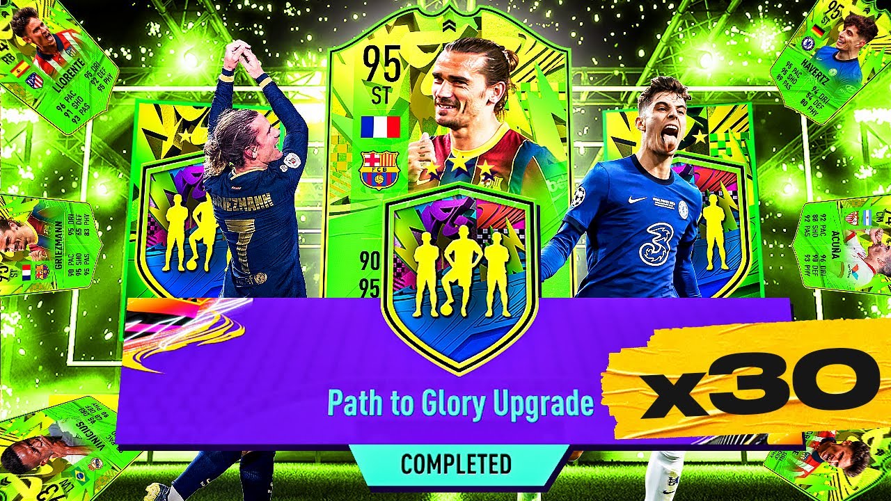 What do you get from 30 Guaranteed Path to Glory Player Packs?