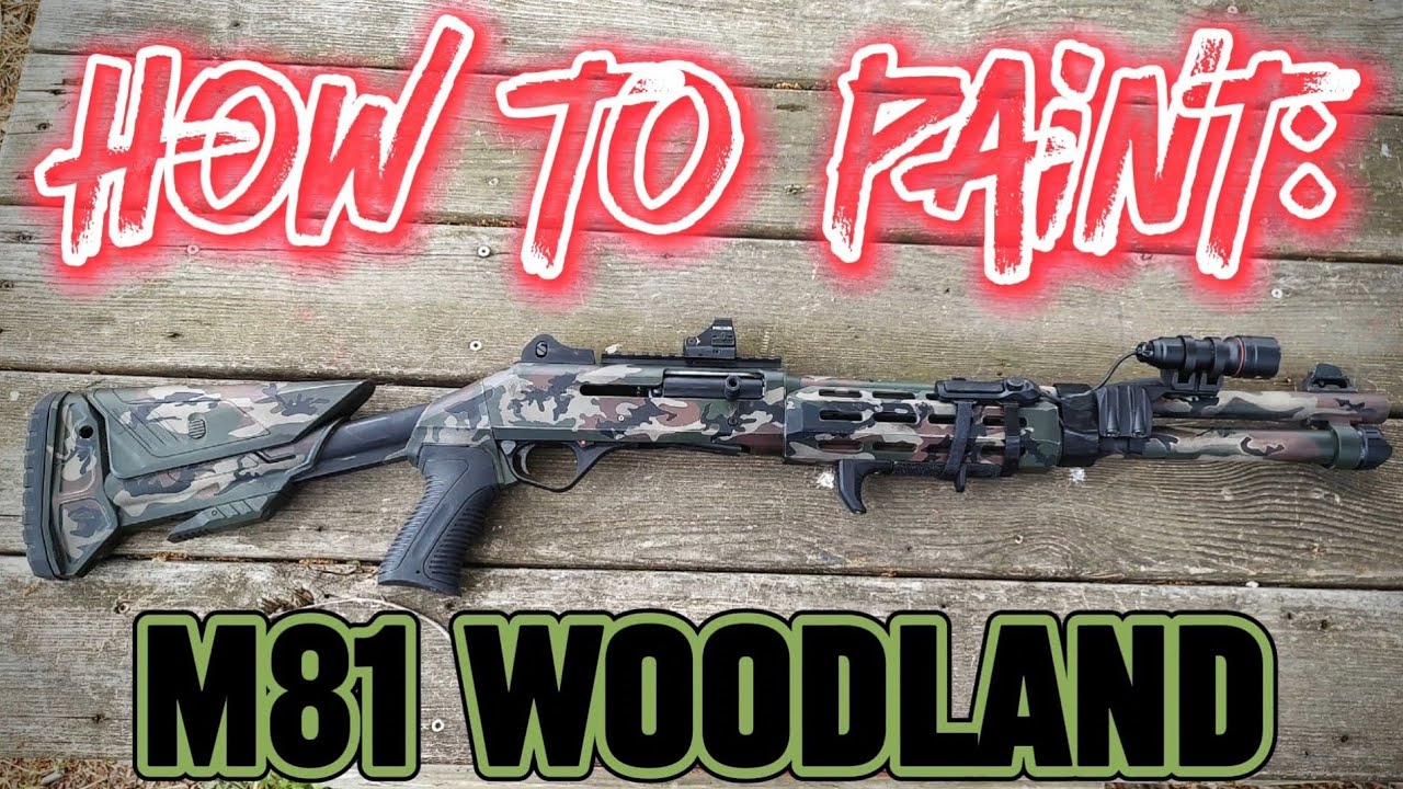 How to spray paint M81 Woodland Camo @panzerarmsusa 