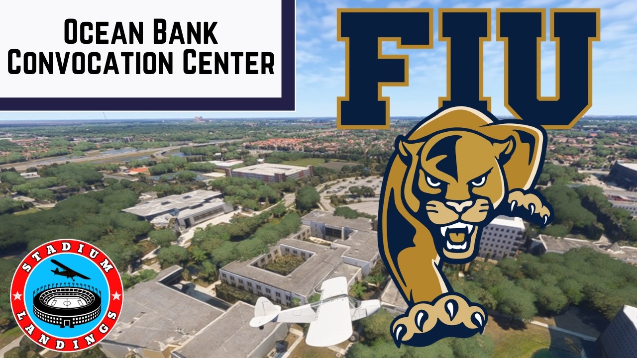 Ocean Bank Convocation Center - Microsoft Flight Simulator 2024 STADIUM LANDING!