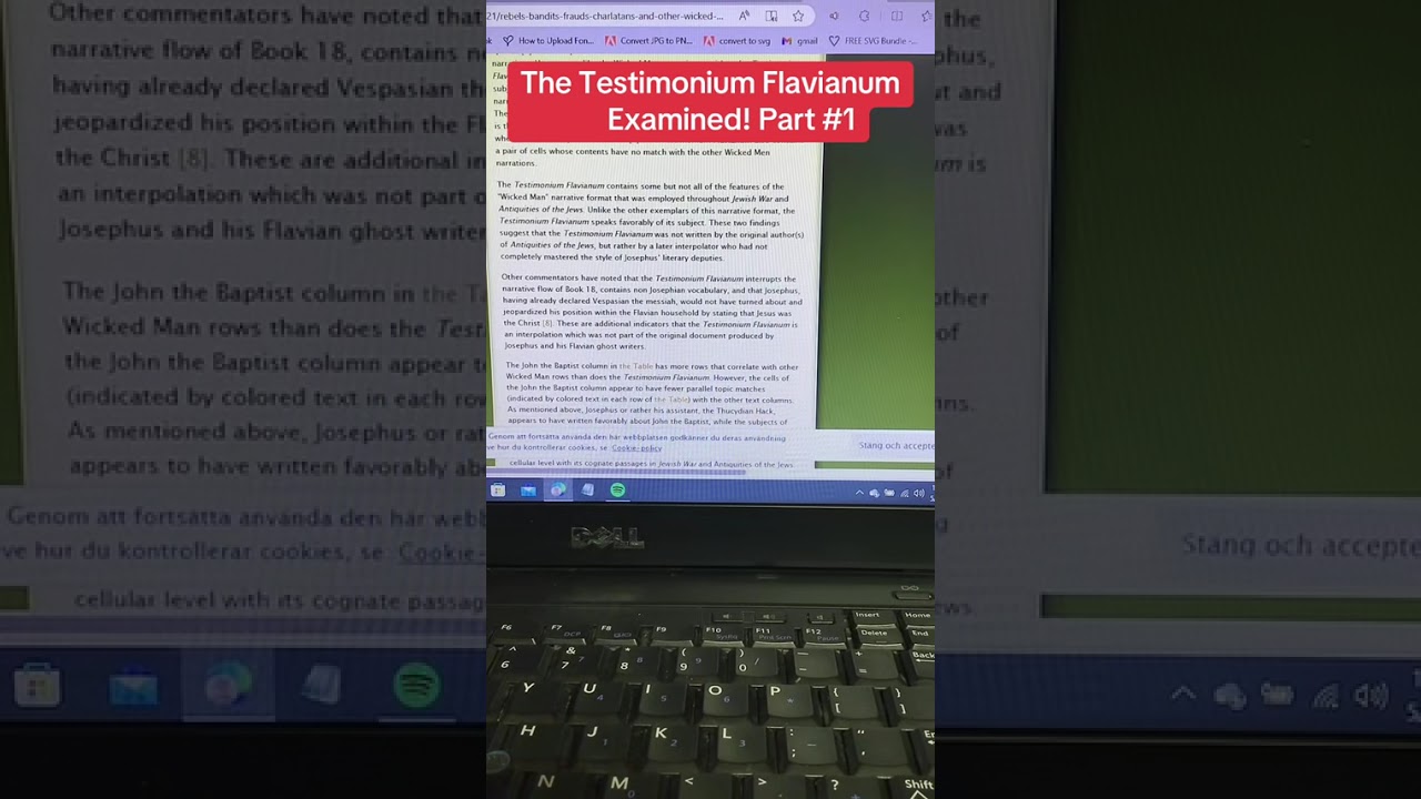 Part #1 testimonium Flavianum examined 