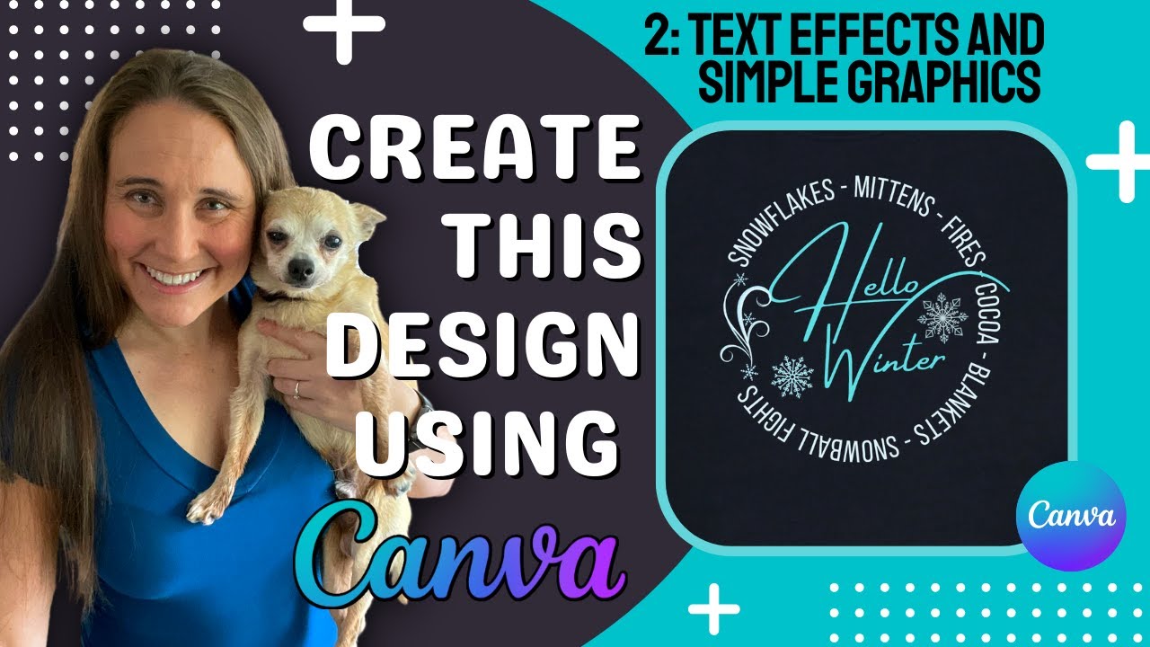 Canva Tutorial for POD: Create this design. Learn how to combine text effects and graphics.
