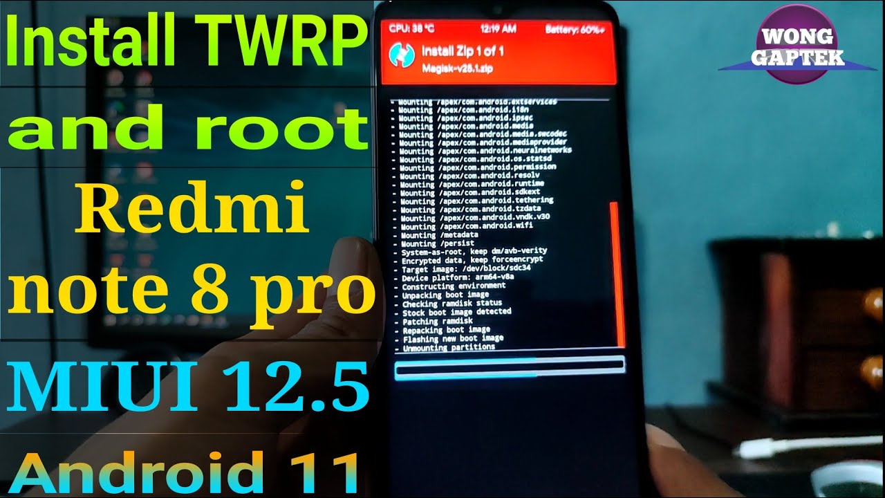 Install Twrp And Root Redmi Note 8 Pro Andoid 11 MIUI 12.5 || TWRP Redmi Note 8 Pro